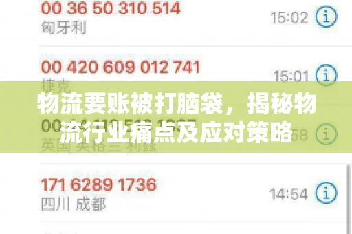 物流要账被打脑袋，揭秘物流行业痛点及应对策略