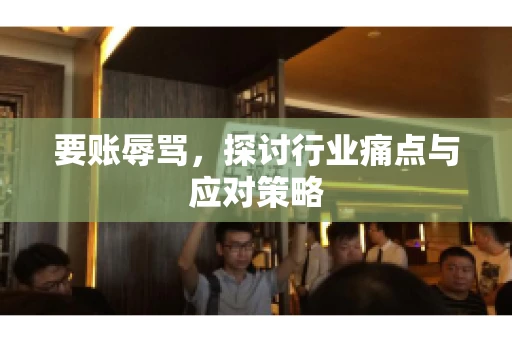 要账辱骂，探讨行业痛点与应对策略