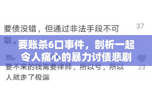 要账杀6口事件，剖析一起令人痛心的暴力讨债悲剧