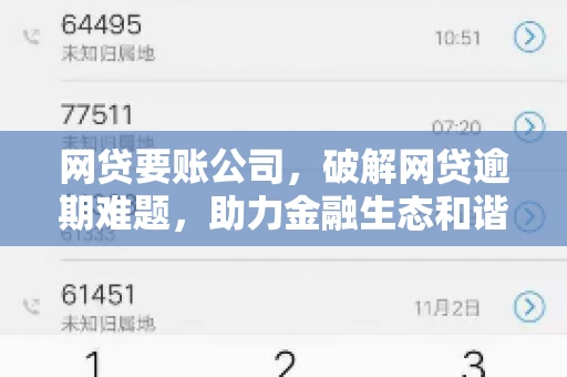 网贷要账公司,破解网贷逾期难题,助力金融生态和谐发展 网贷要账公司,破解网贷逾期难题,助力金融生态和谐发展