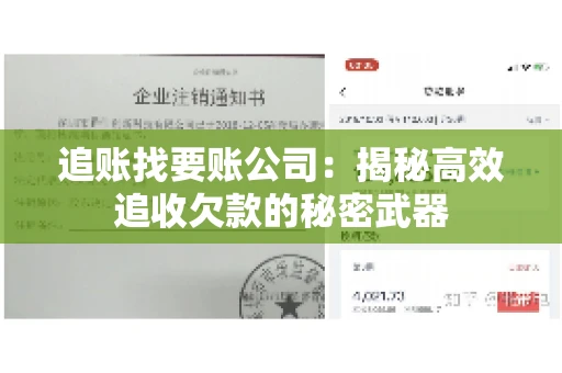 追账找要账公司：揭秘高效追收欠款的秘密武器